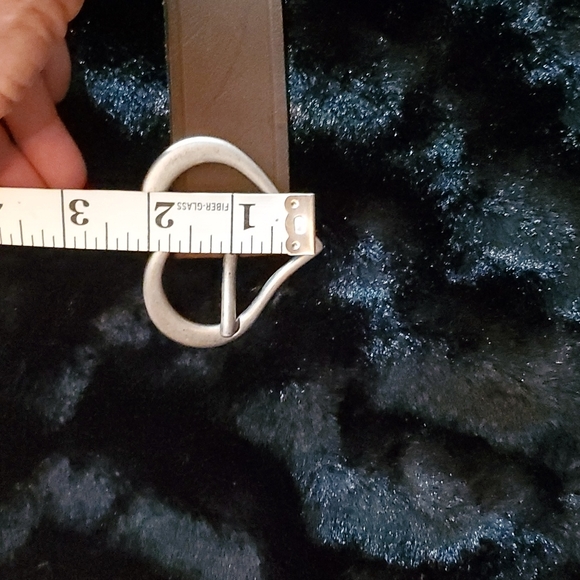 Guatemala Pewter Heart Buckle Cow Hide Genuine Leather 2X 42"-46” Handmade-EC - Picture 9 of 9